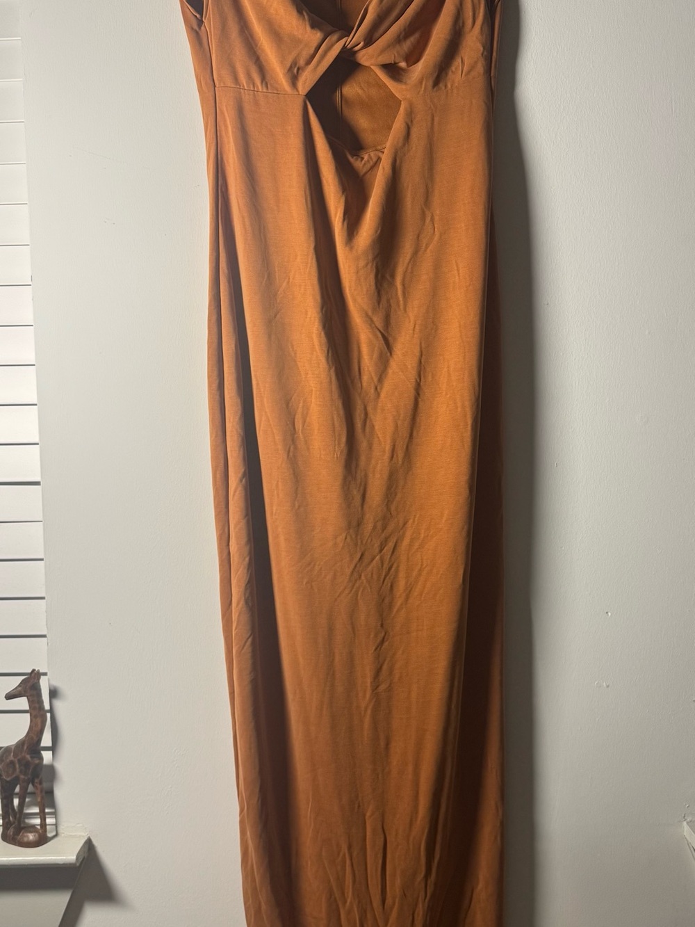 Forever 21 Burnt Orange Maxi Skirt with Twist Detail